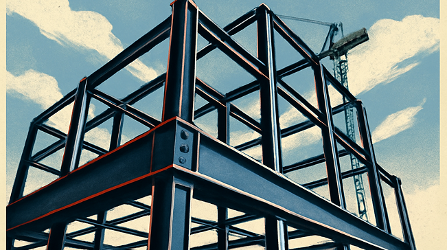 Металлический каркас из швеллеров и балок