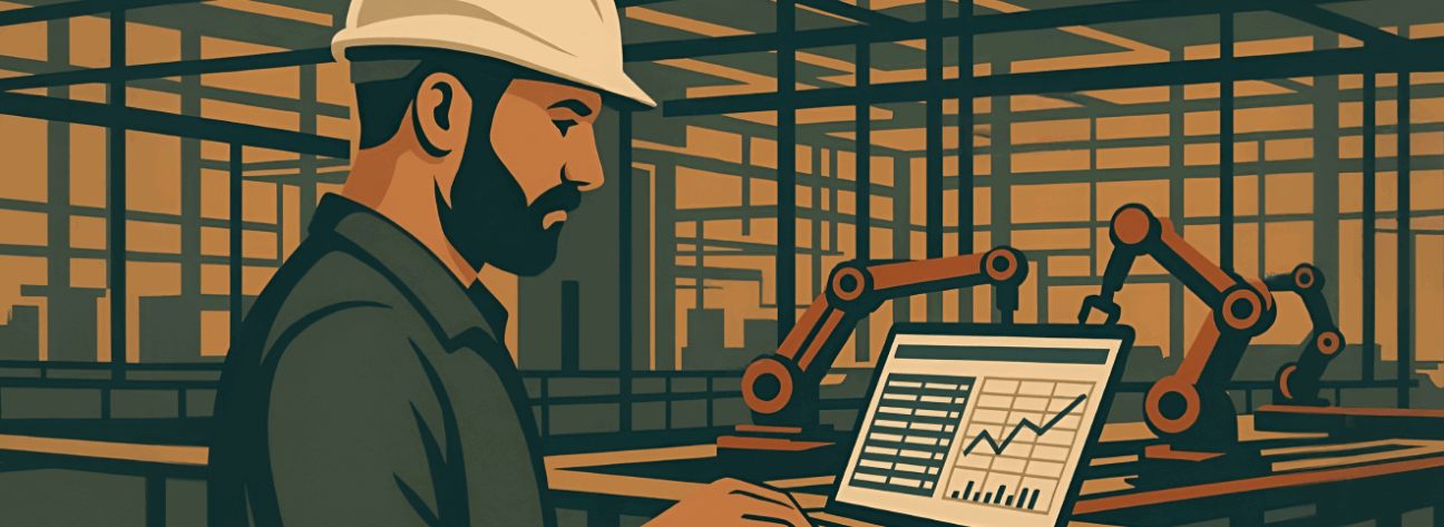 Полноразмерная обложка поста на тему: Искусственный интеллект в промышленности: ключевые технологии и лучшие практики