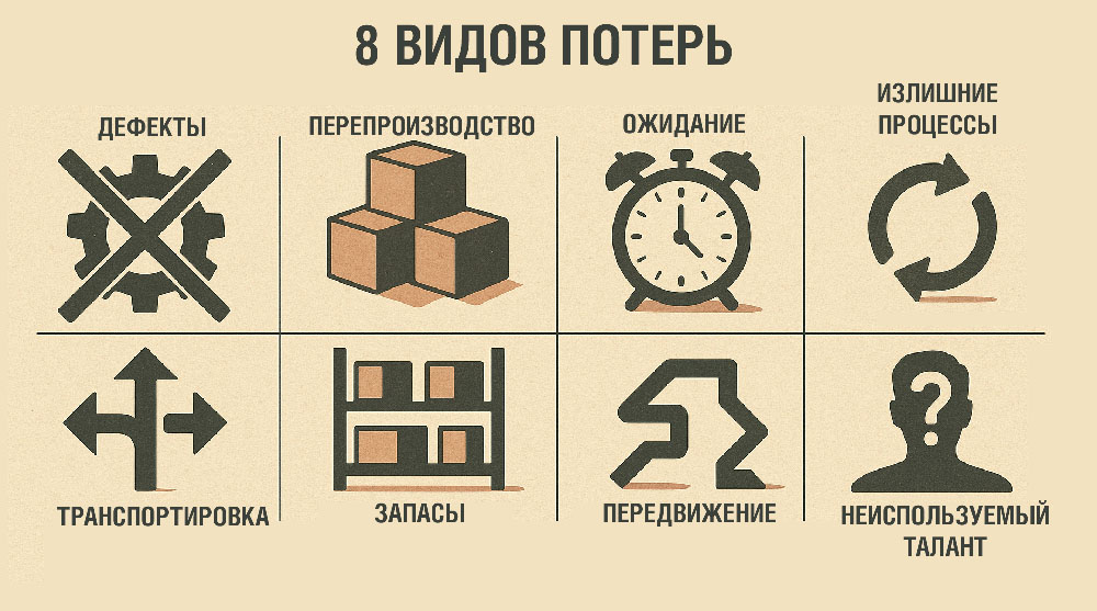Бережливое производство на практике: как убрать с пути то, что мешает работе 3 8 видов потерь, или муда