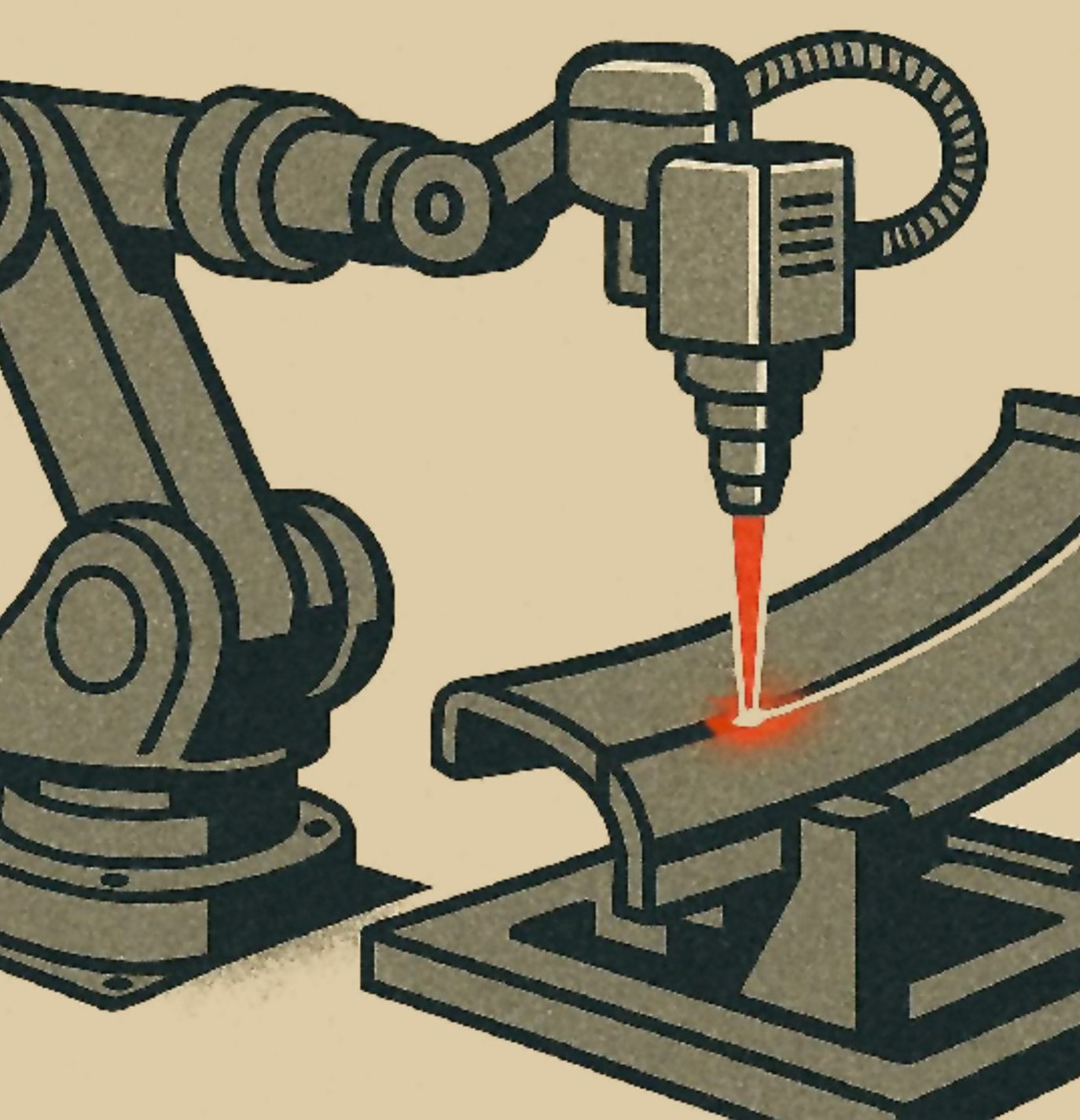 Квадратная обложка поста на тему: Как лазерная сварка строит мосты из остывшего света