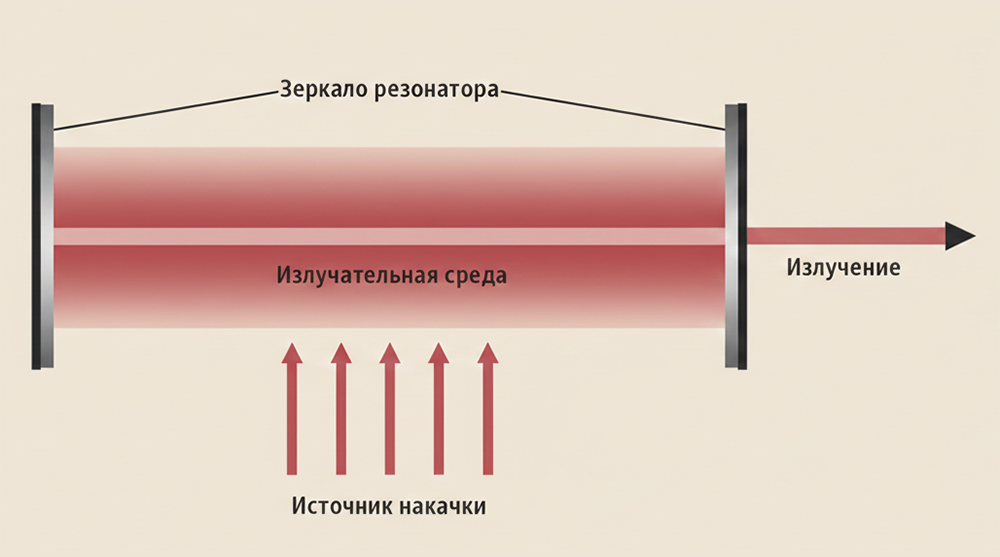 схема лазер