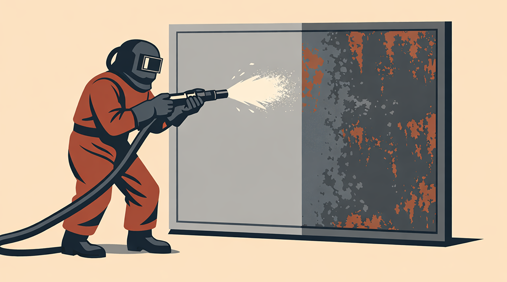 Восстановление металлоконструкций: как ремонтировать на века 2 обработка металла пескоструем