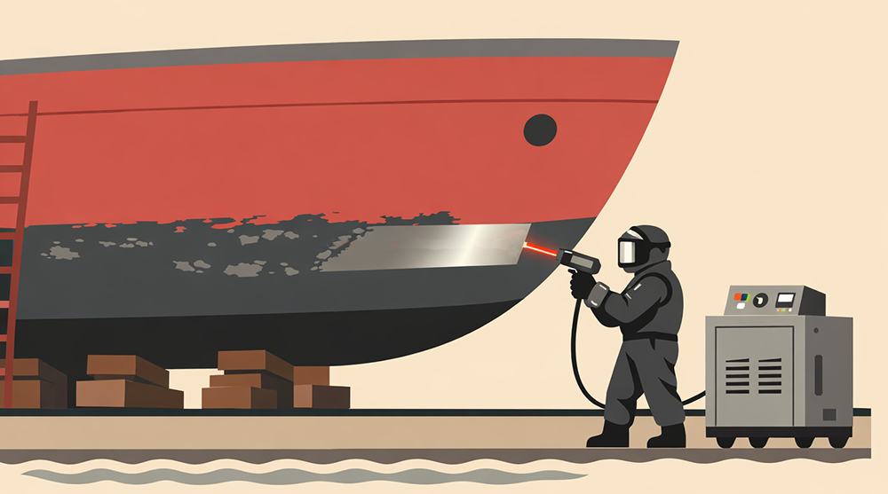 лазерная очистка металлической поверхности